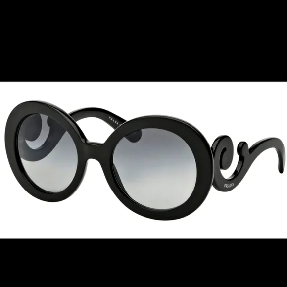 SOLD! PRADA Baroque Black Sunglasses PR27NS w/case - Picture 2 of 7